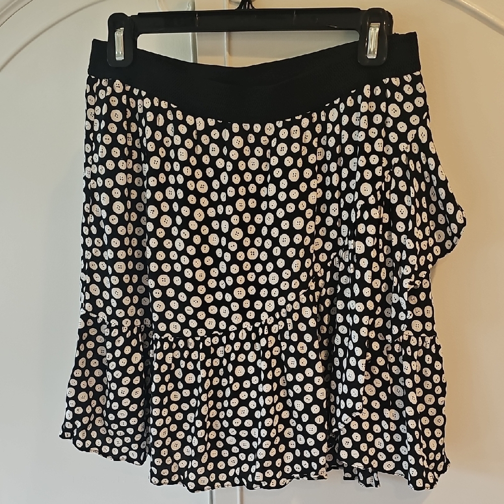 Maeve Black and White Bubble Mini Skirt